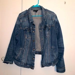 Plus sized Jean jacket.